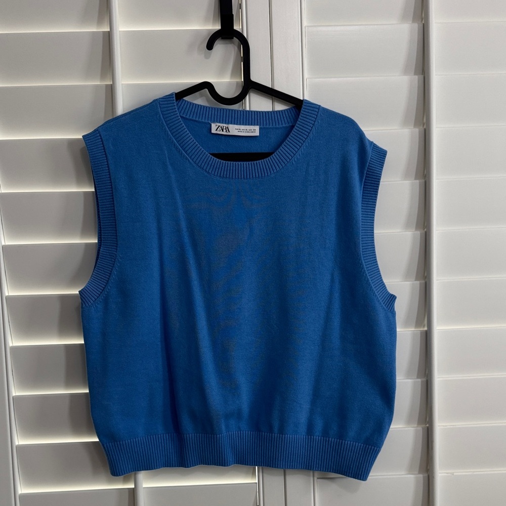 Zara Vibrant Blue Knit Tank